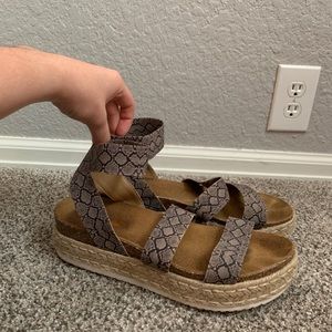 Steve Madden Kimmie Snake Skin Platforms